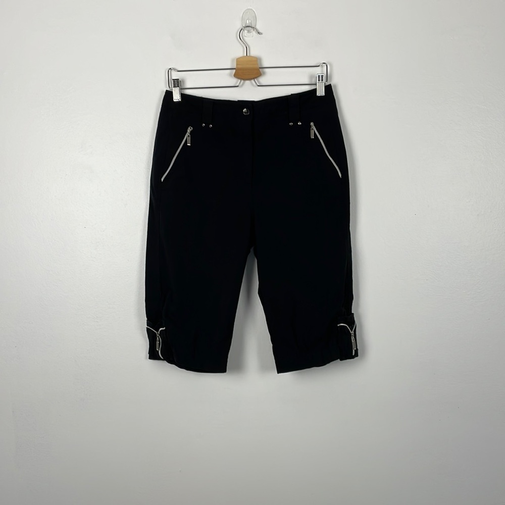 Jamie Sadock knee golf capri shorts women's stretch 3 pocket golf black shorts